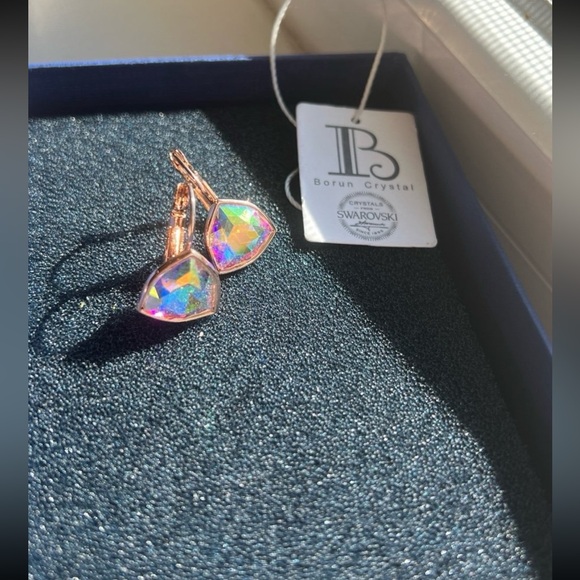 Gorgeous Rosegold bella inspired Swarovski crystal earrings - Picture 2 of 12